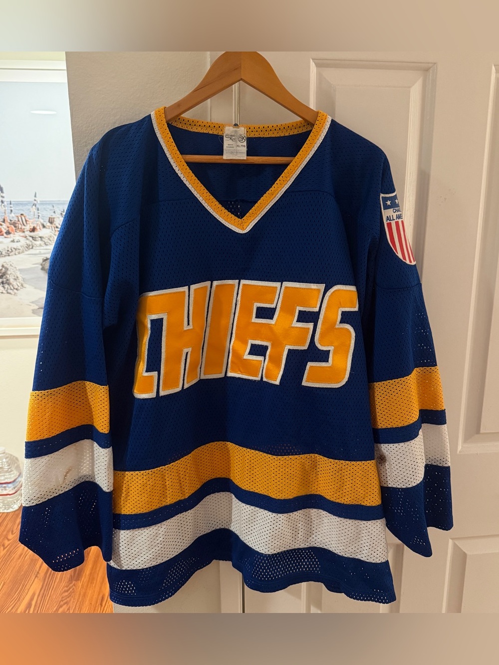 Vintage Charlestown Chiefs Hockey Jersey